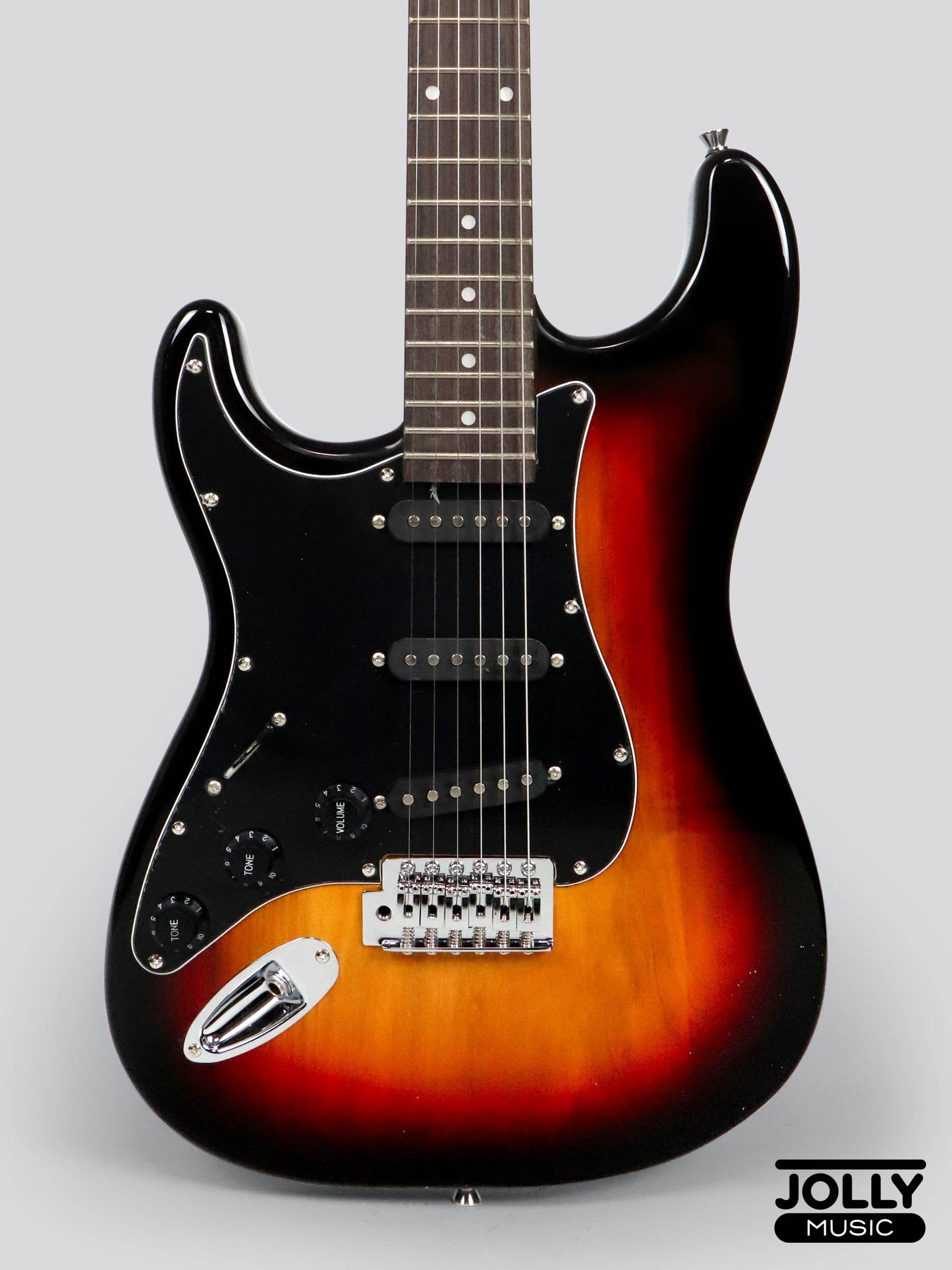 JCraft S-1 LEFT HAND S-Style Electric Guitar with Gigbag - Sunburst