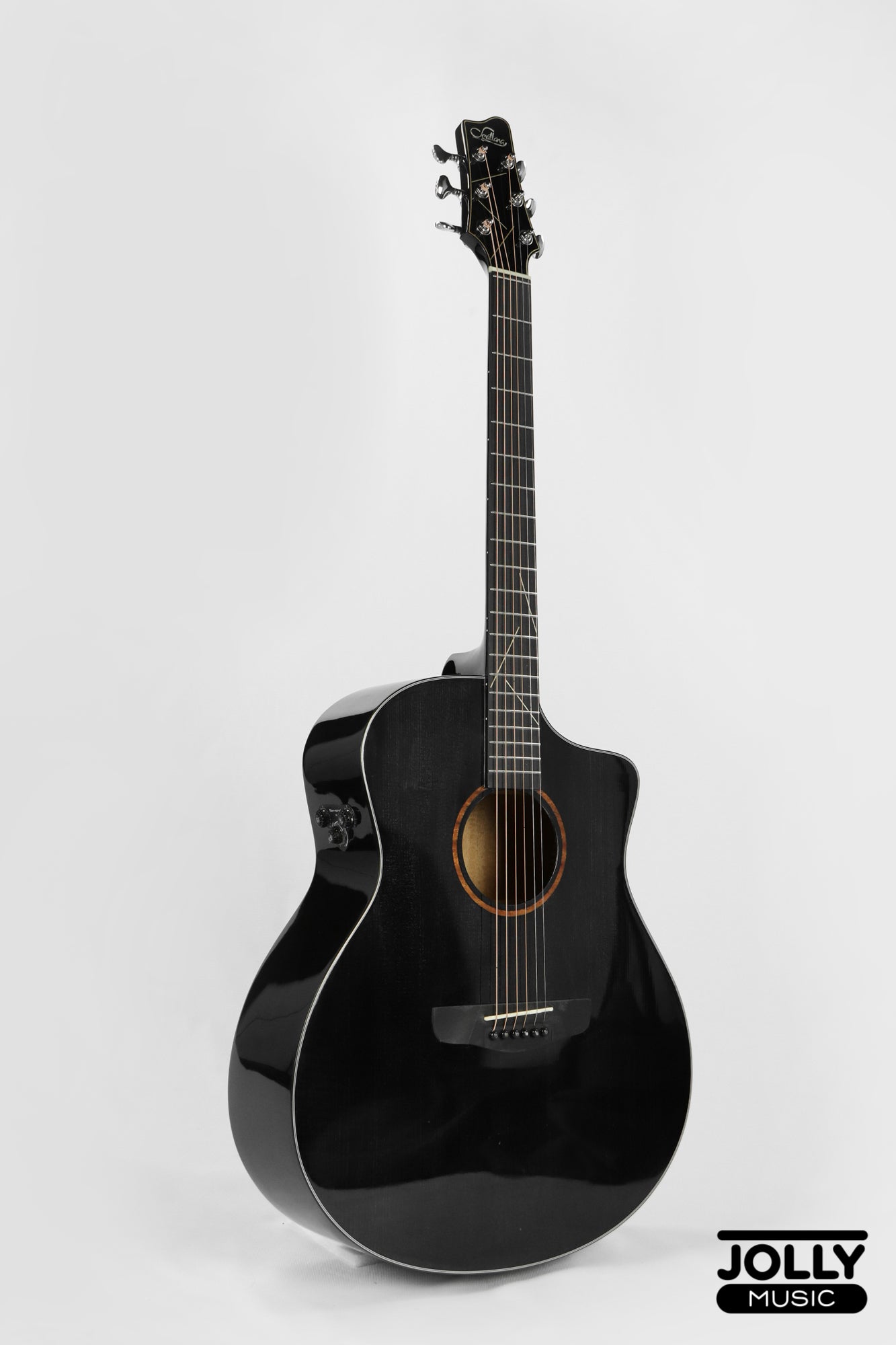 Sevillana 2101 EQ All-Solid Acoustic-Electric Guitar - Black