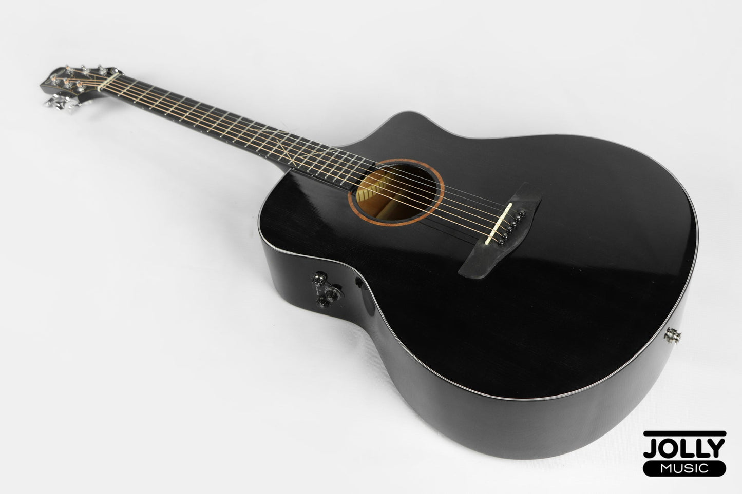 Sevillana 2101 EQ All-Solid Acoustic-Electric Guitar - Black