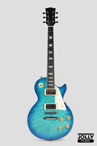 Smiger L-G9-P1 Les Paul Electric Guitar - Blue Burst