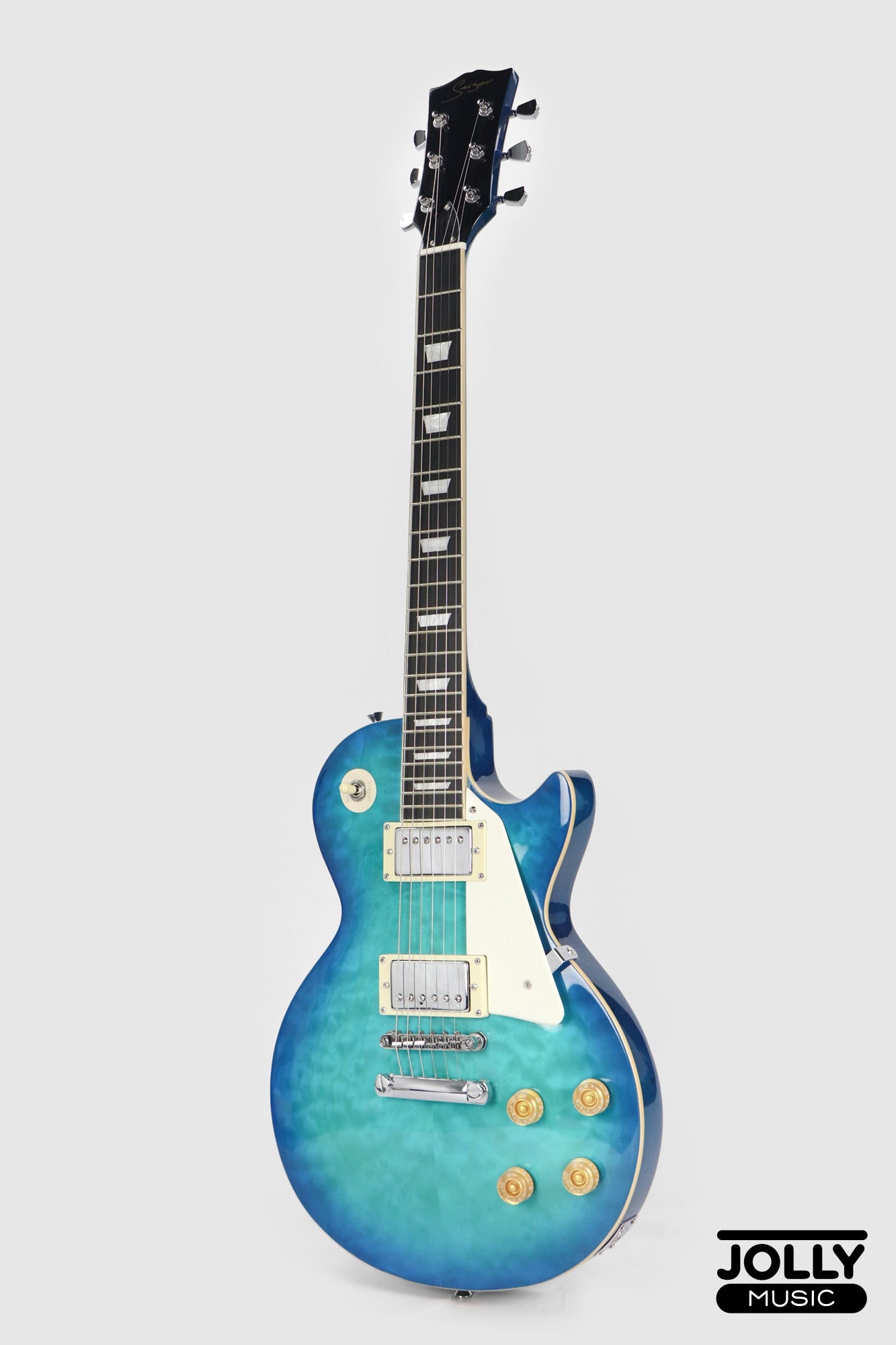 Smiger L-G9-P1 Les Paul Electric Guitar - Blue Burst