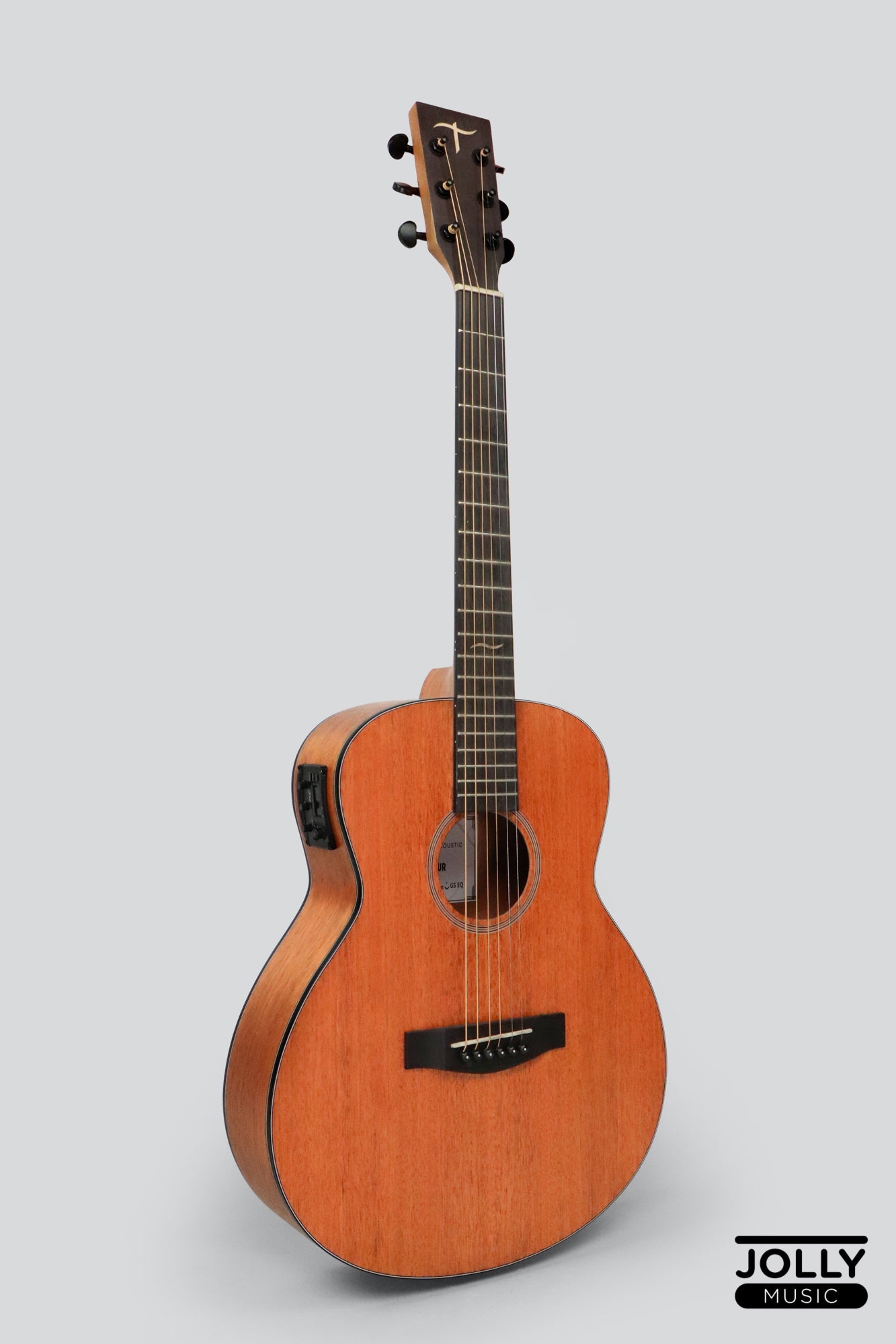 JCraft Troubadour Taka Mini GS EQ 7/8 All-Mahogany Acoustic Guitar with Pickups and soft case