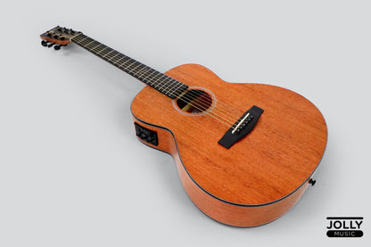 JCraft Troubadour Taka Mini GS EQ 7/8 All-Mahogany Acoustic Guitar with Pickups and soft case