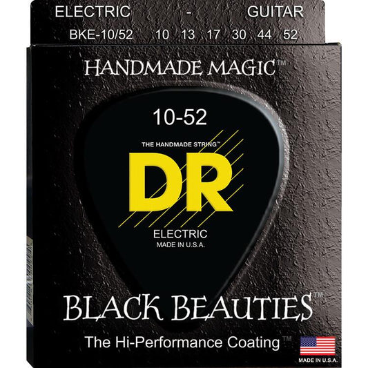 DR Black Beauties Coated Electric Guitar Strings Heavy Bottom - GuitarPusher