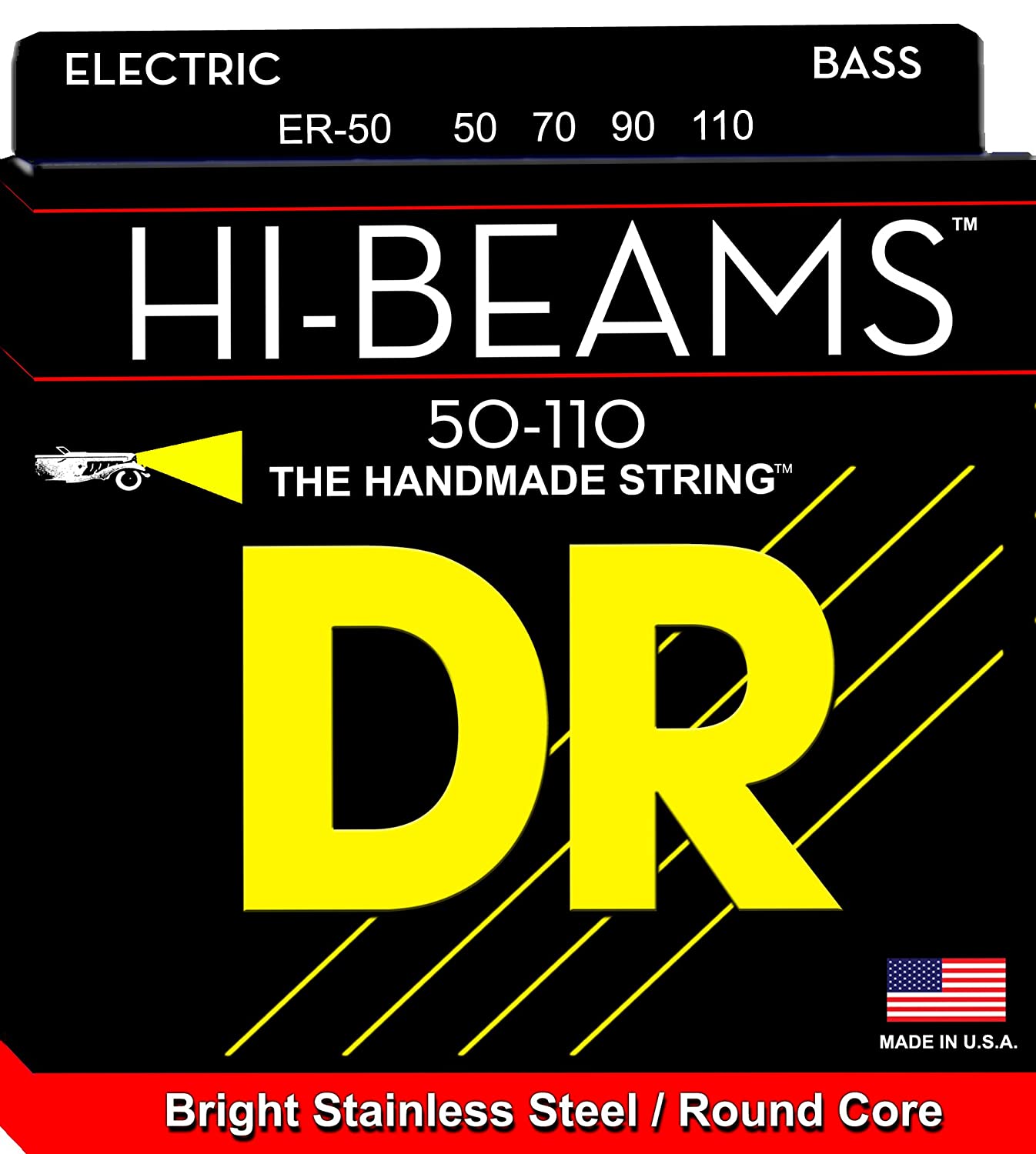 DR Hi-Beams Hand Made 4-String Bass Guitar Strings - GuitarPusher