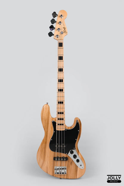 JCraft JB-1 J-Offset 4-String Bass Guitar with Gigbag - Natural