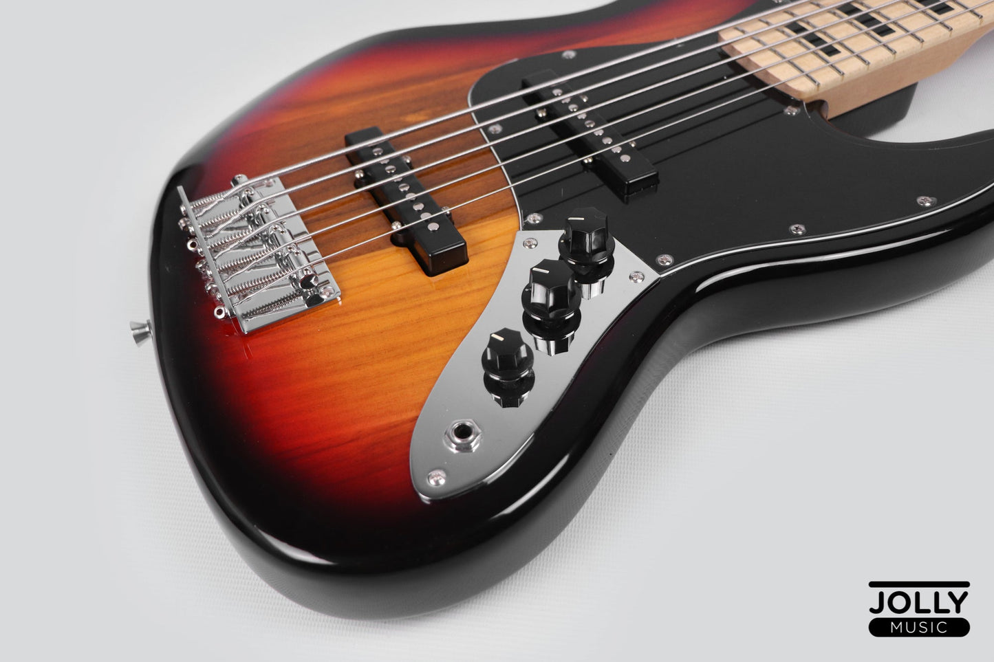 JCraft JB-1 J-Offset 5-String Bass Guitar with Gigbag - Sunburst