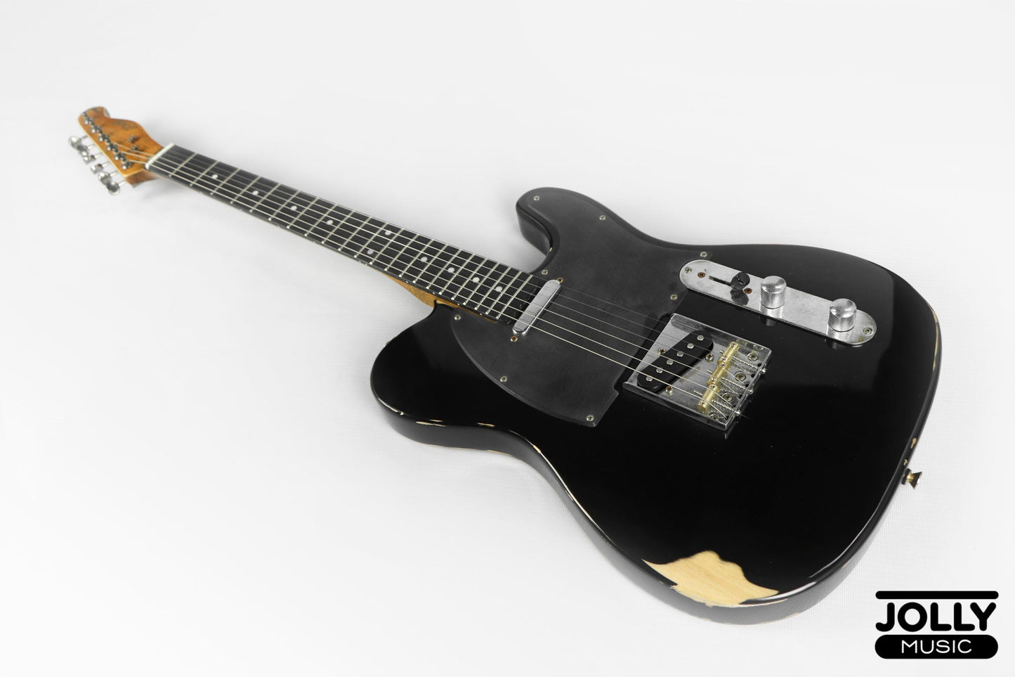 JCraft Vintage Series T-3VC Relic T-Style Electric Guitar - Black