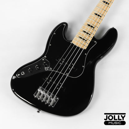 JCraft JB-1 Left Handed J-Offset 5-String Bass Guitar with Gigbag - Black