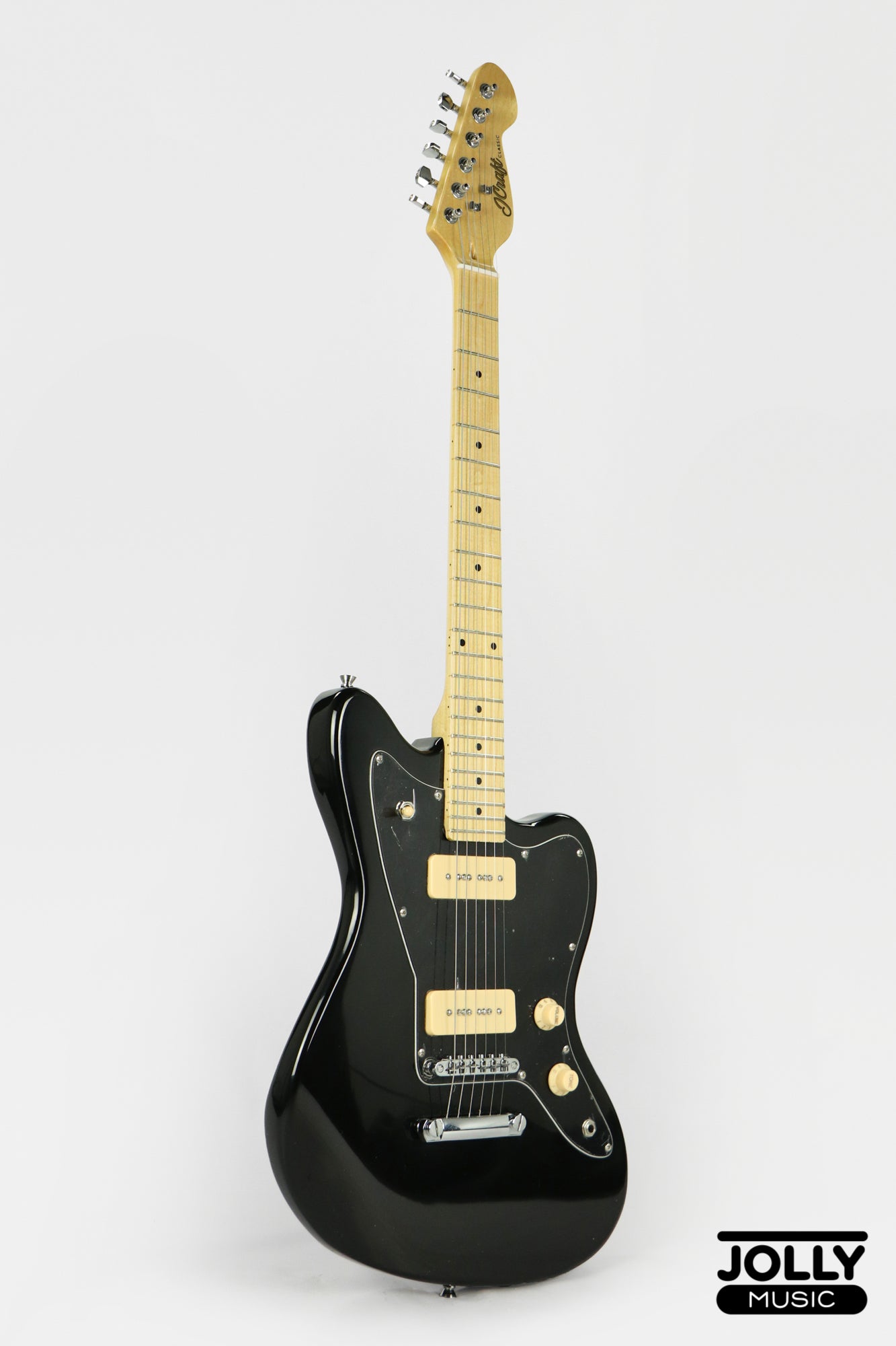 JCraft JZ-1 Offset Electric Guitar - Black