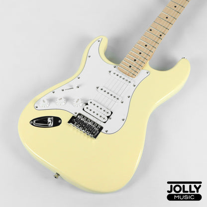 JCraft S-1H LEFT HAND HSS Electric Guitar with Gigbag - Milky White