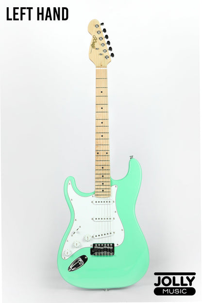 JCraft S-1 LEFT HAND Maple Neck S-Style Electric Guitar with Gigbag - Surf Green