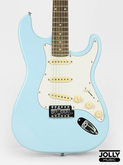 JCraft S-2 S-Style Electric Guitar - RW / Light Blue