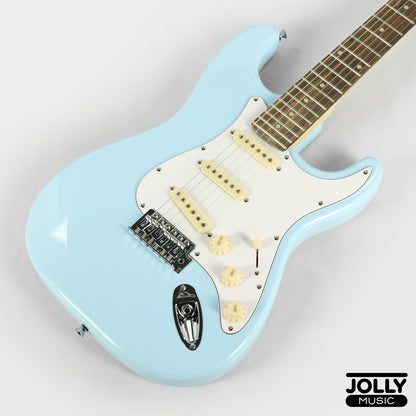 JCraft S-2 S-Style Electric Guitar - RW / Light Blue