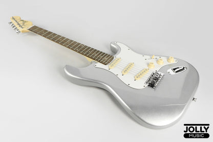 JCraft S-2 S-Style Electric Guitar - RW / Metallic Silver