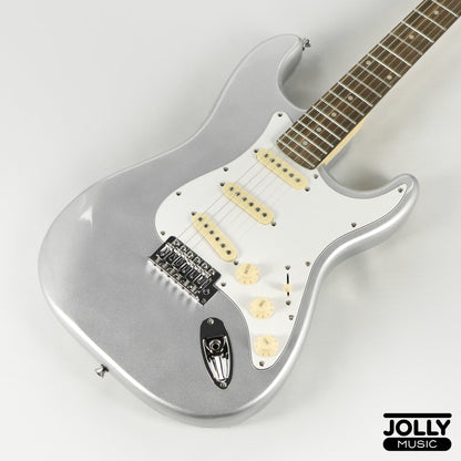 JCraft S-2 S-Style Electric Guitar - RW / Metallic Silver