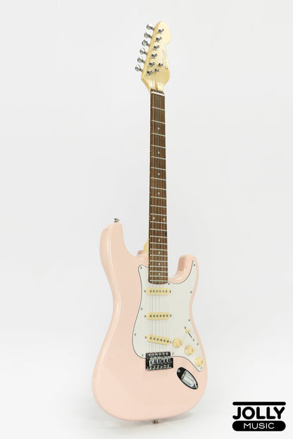 JCraft S-2 S-Style Electric Guitar - RW / Pink