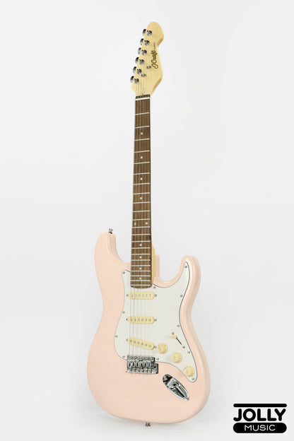 JCraft S-2 S-Style Electric Guitar - RW / Pink