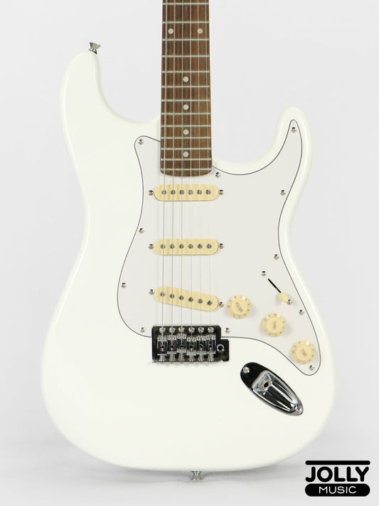 JCraft S-2 S-Style Electric Guitar - RW / White