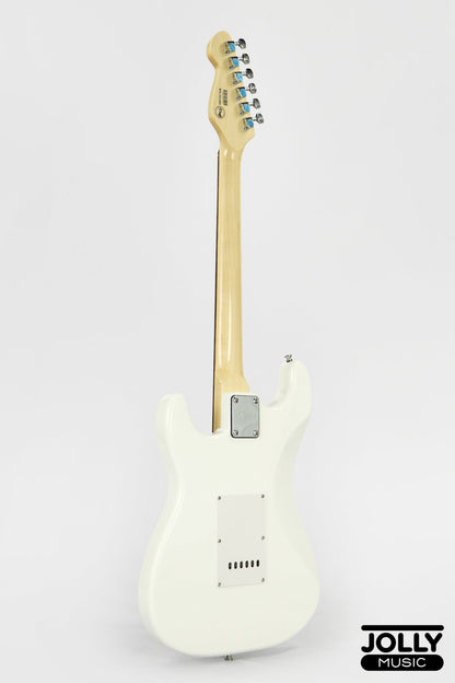 JCraft S-2 S-Style Electric Guitar - RW / White