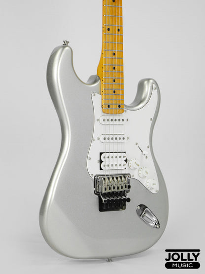 JCraft Modern Series S-3H FR24 HSS Double Locking Electric Guitar Wilkinson "Floyd" - Metallic Silver Maple