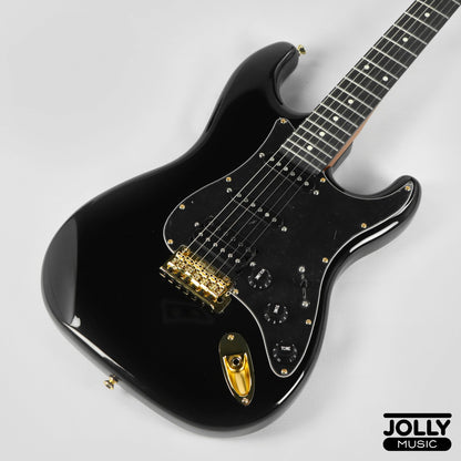 JCraft Modern Series S-3H HSS S-Style Electric Guitar Roasted Maple - Black / Gold