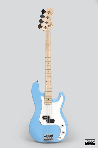 JCraft PB-1 4-String Electric Bass Guitar with Gigbag - Powder Blue