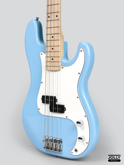 JCraft PB-1 4-String Electric Bass Guitar with Gigbag - Powder Blue