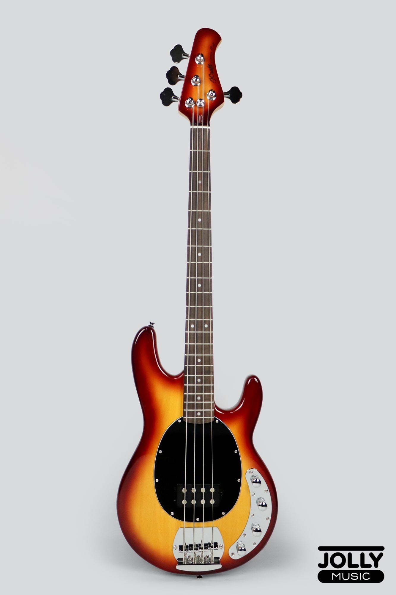 JCraft R-2 Active 4-String Bass Guitar - Tobacco Sunburst