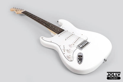 JCraft S-1 LEFT HAND S-Style Electric Guitar with Gigbag - White