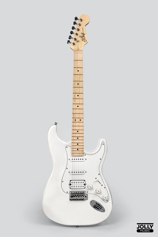 JCraft S-1H HSS Electric Guitar with Gigbag - Pearl White