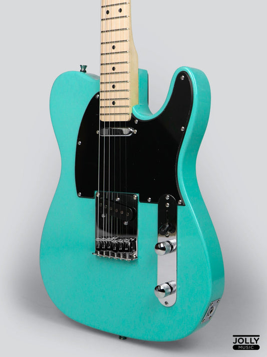 JCraft T-1 T-Style Electric Guitar with Gigbag - Cyan